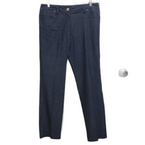 Larry Levine Jeans Womens 10 Black Dark Wash Denim Straight Leg Stretch Casual